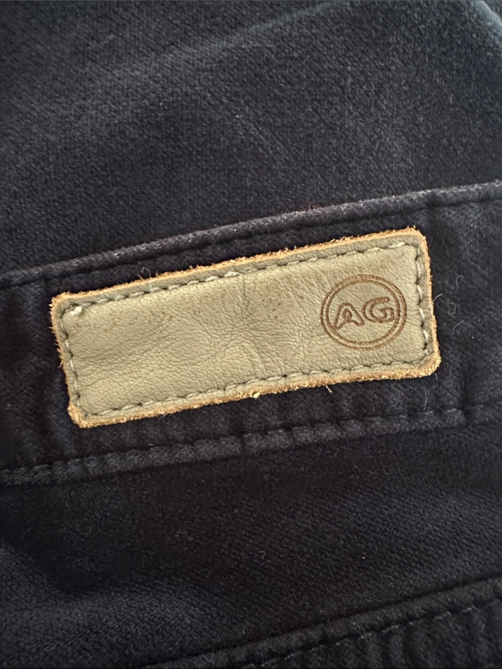AG Adriano Goldschmied Stevie Ankle Velvet Pants Navy Blue Fall Slim Straight - Picture 7 of 7